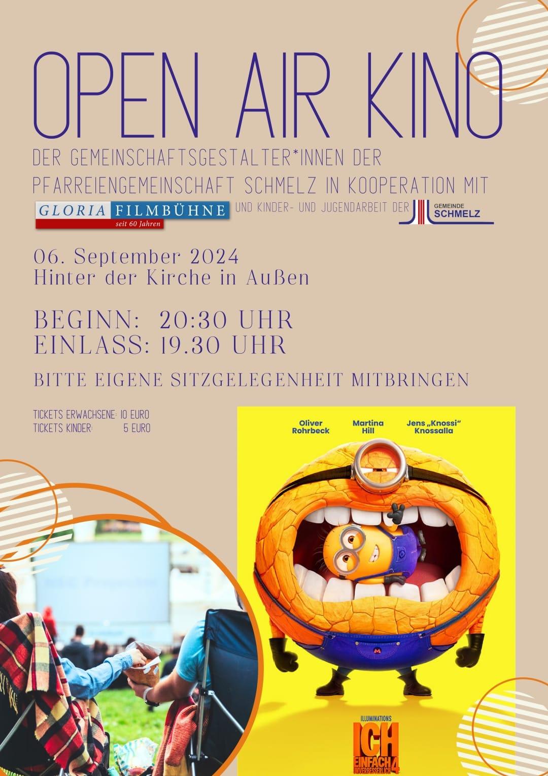 Plakat Open Air Kino am 6. September 2024