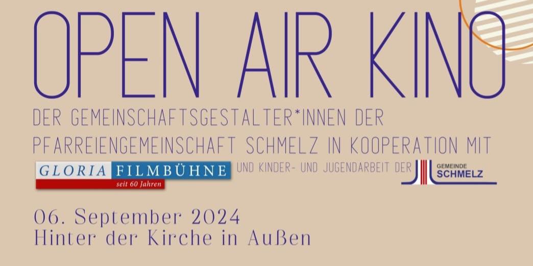 Einladung Open Air Kino am 6. September 2024